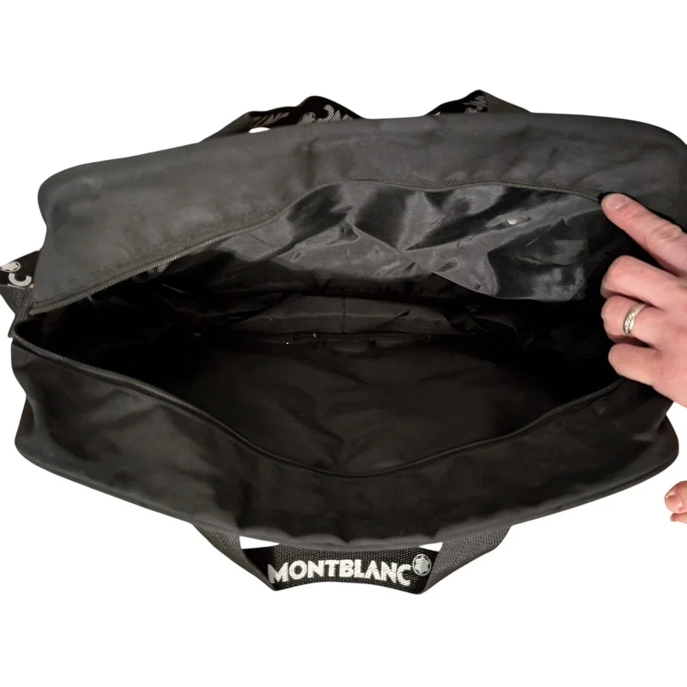 MONTBLANC Parfum Black NylonGym Travel Luggage Duffle Shoulder Bag